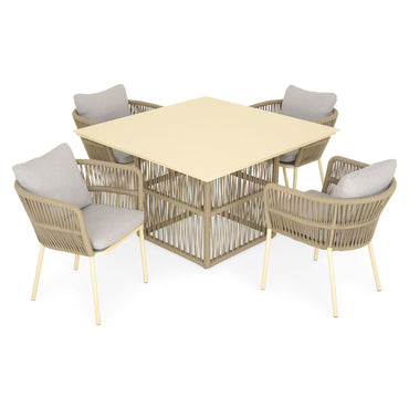 CLIFF Set mobilier terasă/grădină, 4 scaune și masă