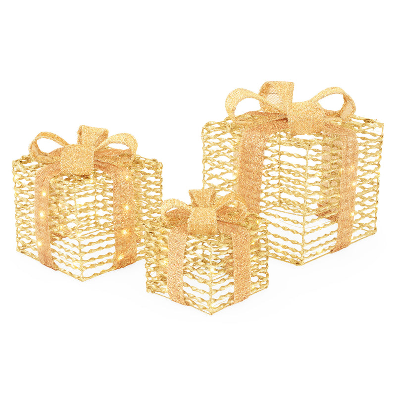 RIBBON Set 3 decorațiuni luminoase, 90 microleduri