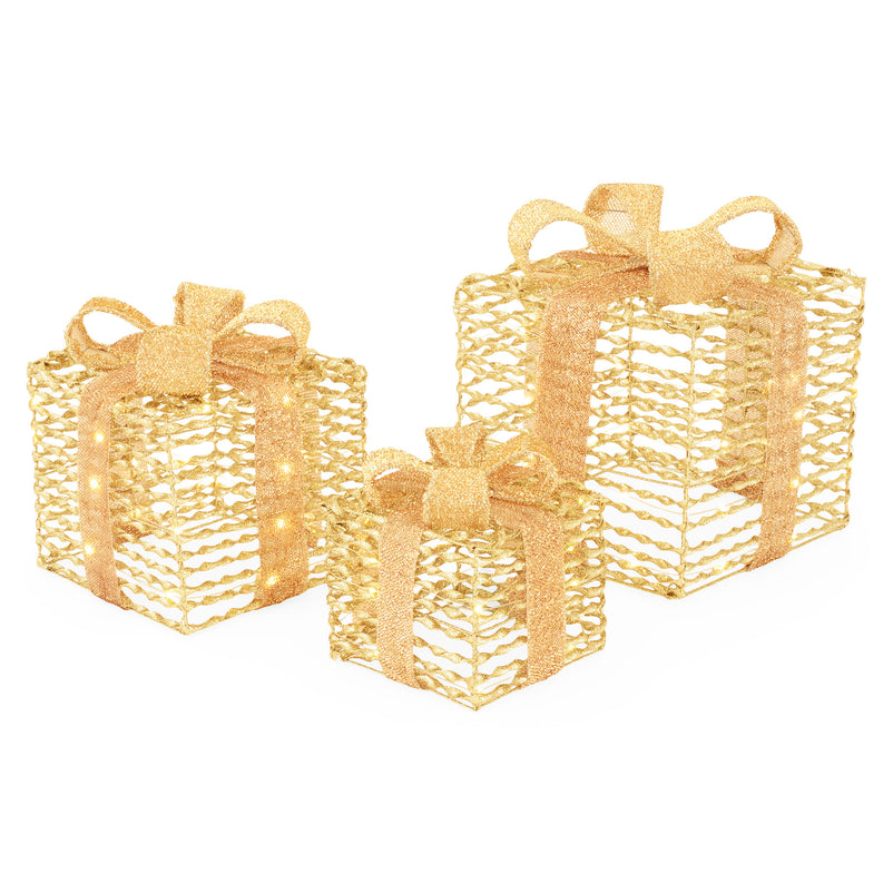 RIBBON Set 3 decorațiuni luminoase, 90 microleduri