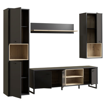 GRAY Comodă TV, LED inclus