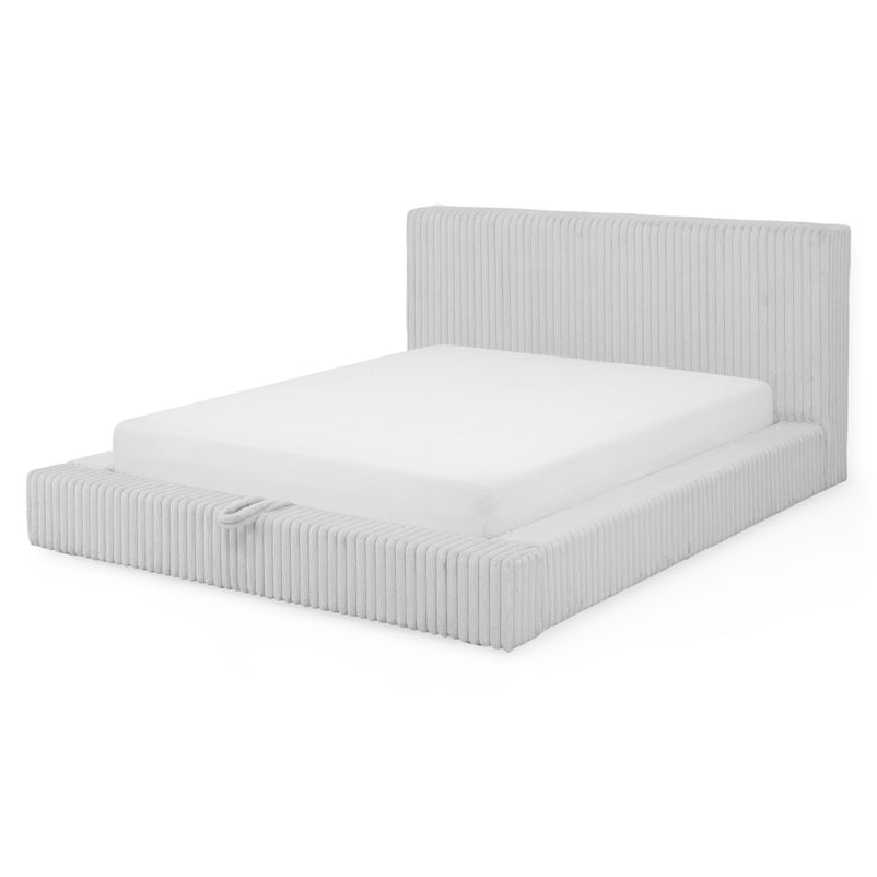 NORDEND Pat tapițat, 160x200cm, somieră rabatabilă și ladă incluse