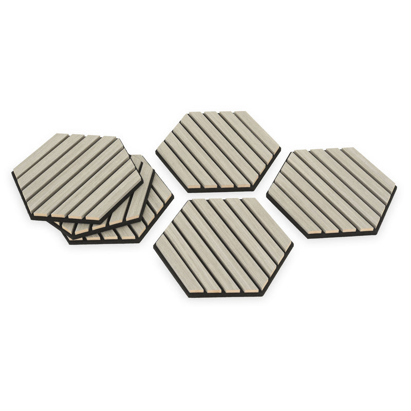 DECORIF Set 6 panouri decorative acustice hexagonale pentru perete