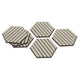 DECORIF Set 6 panouri decorative acustice hexagonale pentru perete