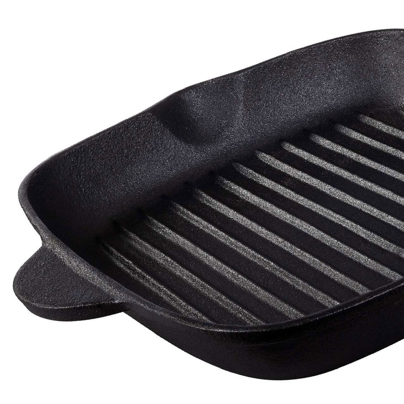 BLACK Tigaie grill, fontă, L.27cm