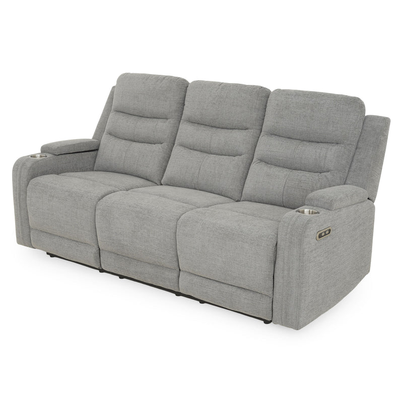 PARKER Canapea 3 locuri cu 2 reclinere electrice, stofă