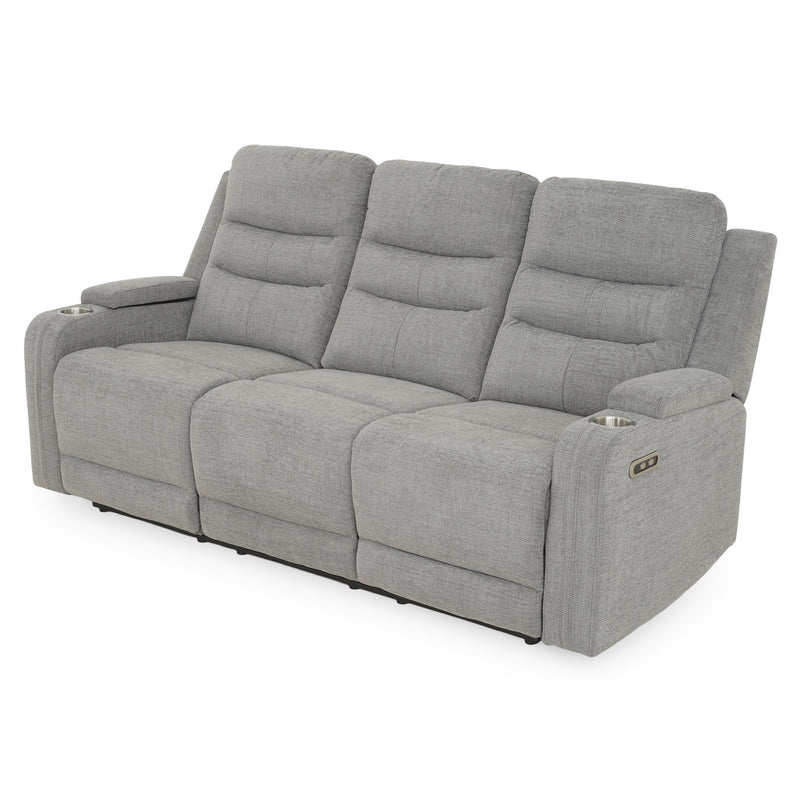 PARKER Canapea 3 locuri cu 2 reclinere electrice, stofă