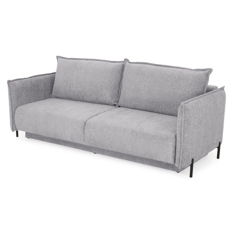 MOODY Canapea extensibilă, 3 locuri, ladă depozitare, stofă