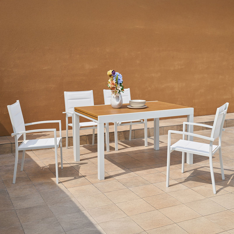 DRESDEN Set mobilier terasă/grădină, 4 scaune și masă Dresden