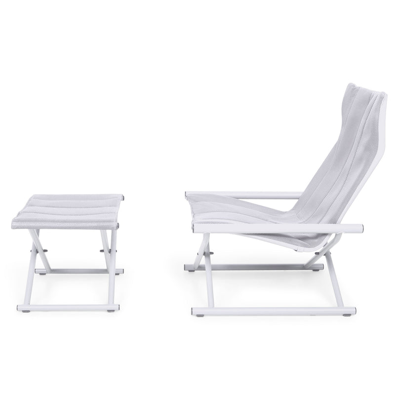 TELAVI Set mobilier terasă/grădină, fotoliu și taburet