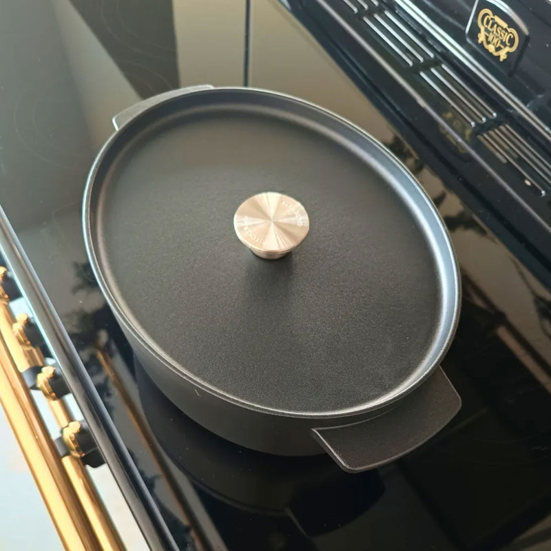 KITCHEN AID Oală cu capac, fontă, L.30cm