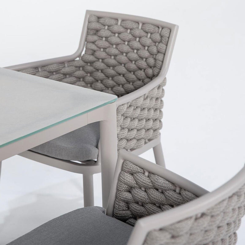 CALOOCAN Set mobilier terasă/grădină, 4 scaune și masă