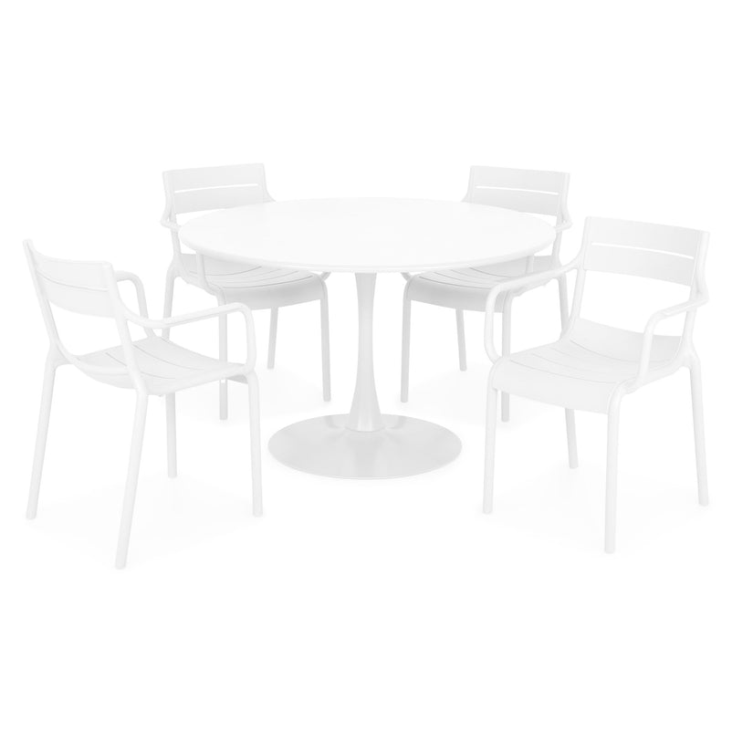 PLEZURO/CRUSOE Set mobilier terasă/grădină, 4 scaune și masă