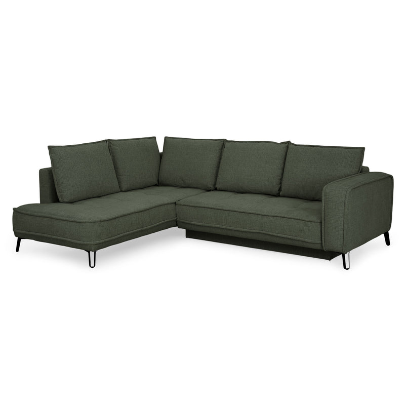 CHOLET Colțar extensibil, șezlong stânga/dreapta, ladă depozitare, stofă