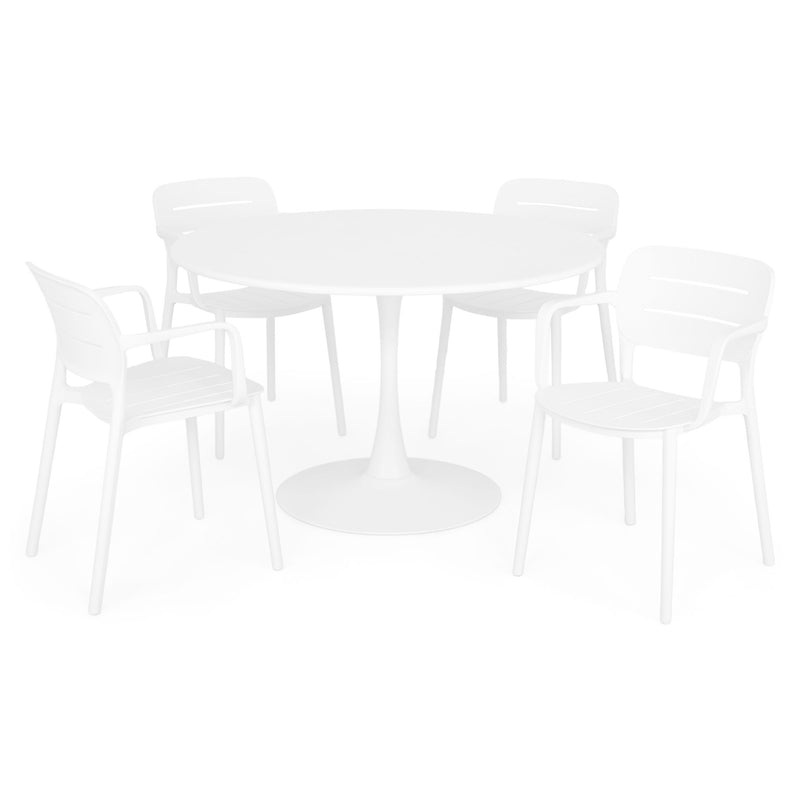 PLEZURO/MARCO Set mobilier terasă/grădină, 4 scaune și masă