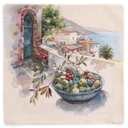 MEDITERRANEAN VILLAGE Pernă decorativă, 45x45cm