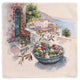 MEDITERRANEAN VILLAGE Pernă decorativă, 45x45cm