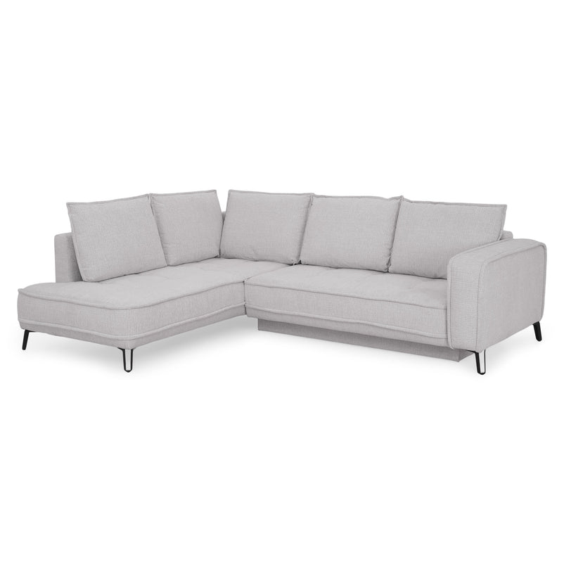 CHOLET Colțar extensibil, șezlong stânga/dreapta, ladă depozitare, stofă