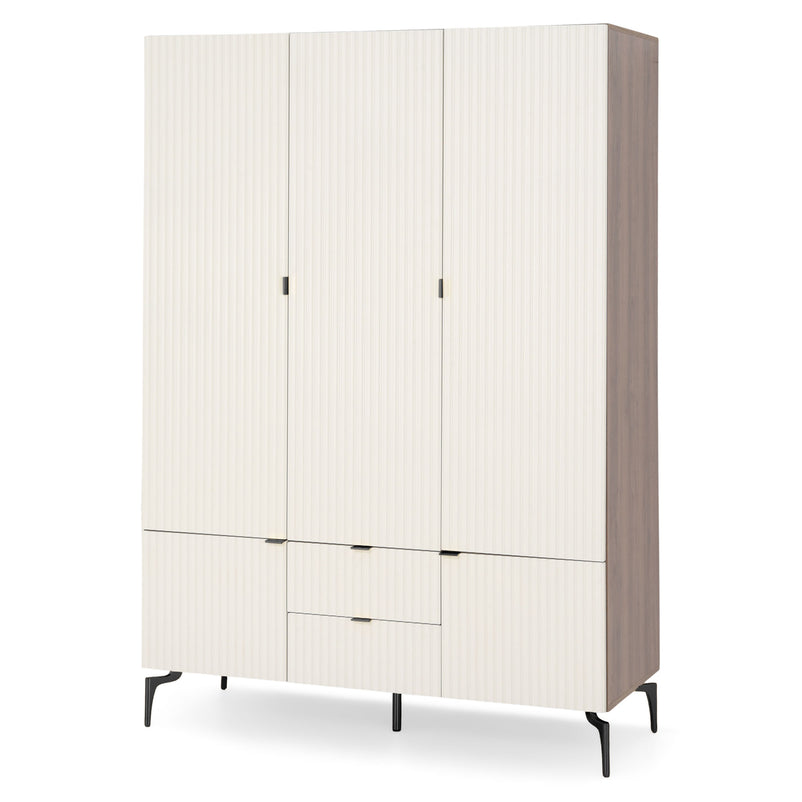 WAVE NOCE Dulap copii, 5 uși, 2 sertare