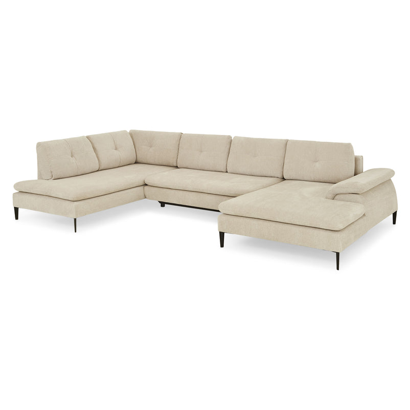 LAVRIK Colțar extensibil, șezlong stânga/dreapta, stofă