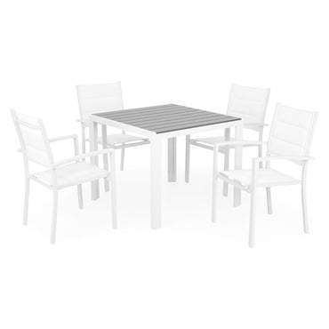 ENCORE/DRESDEN Set mobilier terasă/grădină, 4 scaune și masă
