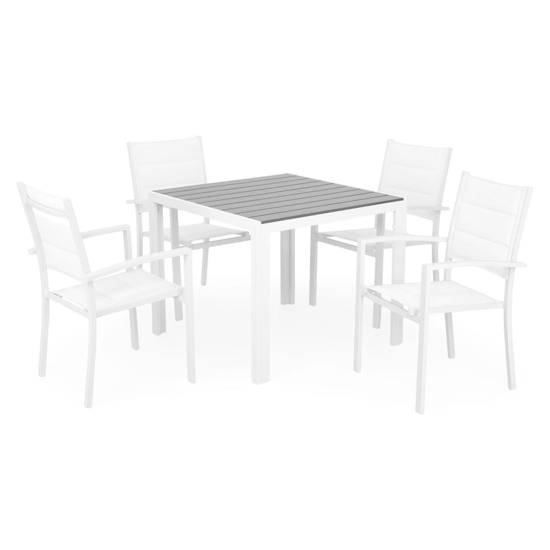 ENCORE/DRESDEN Set mobilier terasă/grădină, 4 scaune și masă