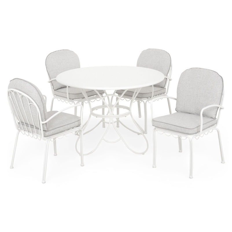 BOTANIC Set mobilier terasă/grădină, 4 scaune și masă