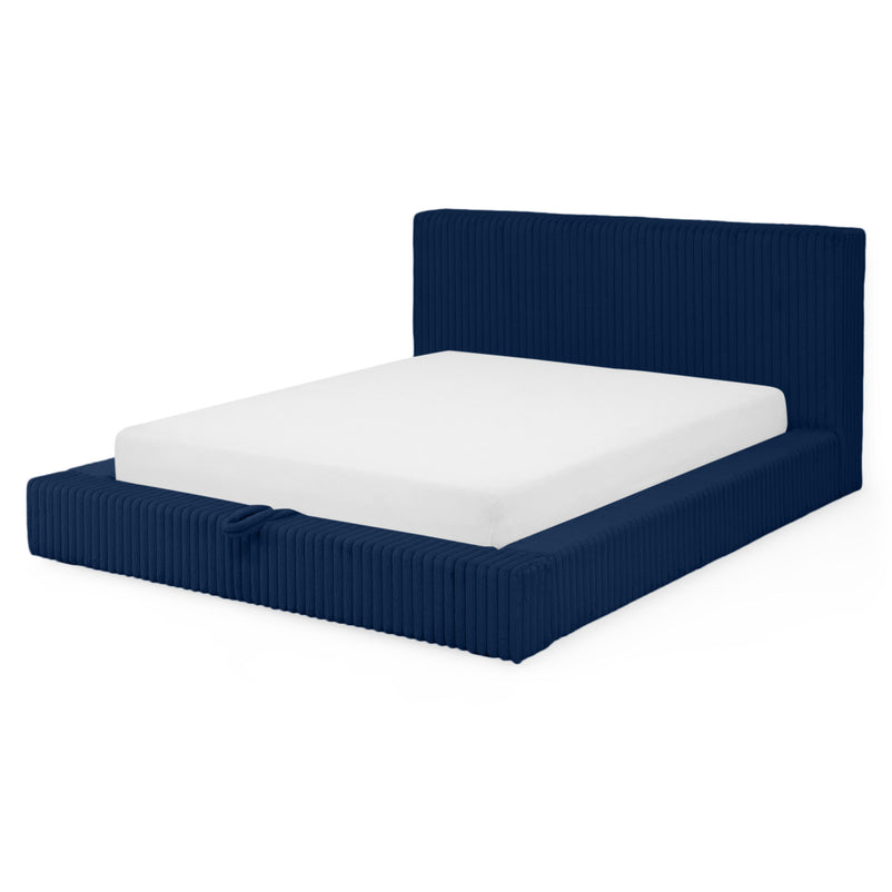 NORDEND Pat tapițat, 160x200cm, somieră rabatabilă și ladă incluse