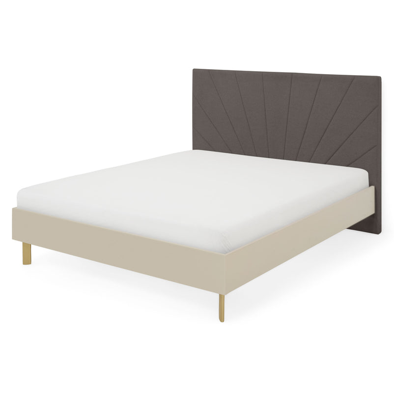 RING Pat cu tăblie tapițată 160x200cm, somieră inclusă