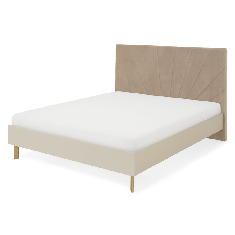 RING Pat cu tăblie tapițată, 160x200cm, somieră inclusă