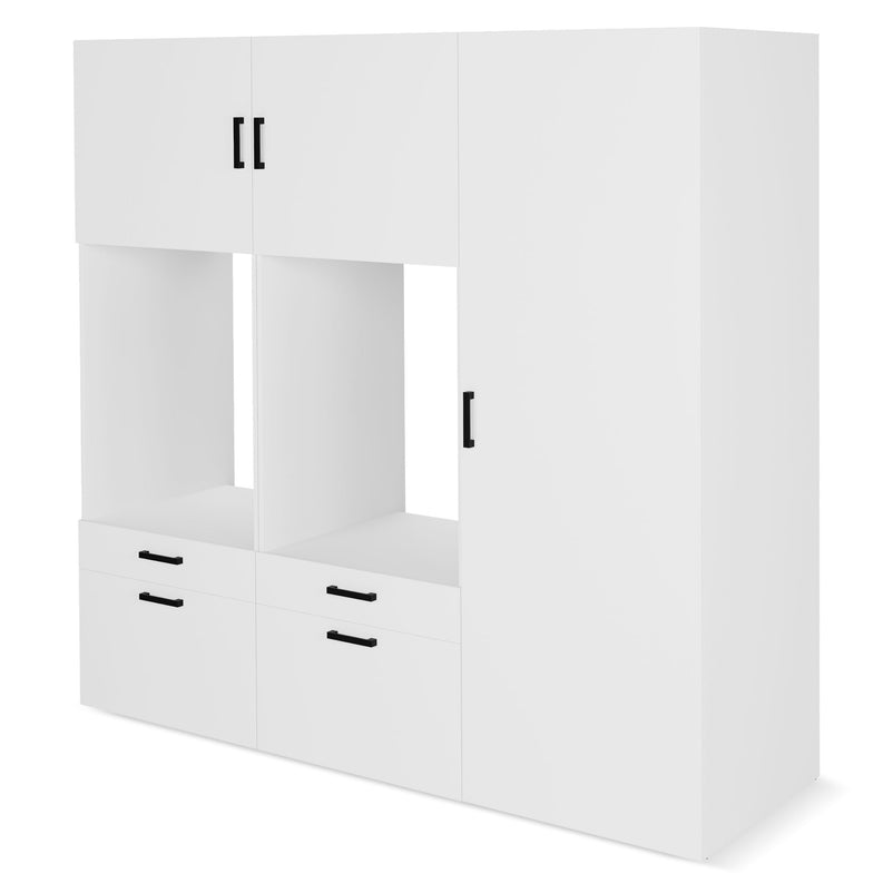 WASH&STORE Set mobilier baie, 5 piese dulapuri baie mașina spălat/uscător