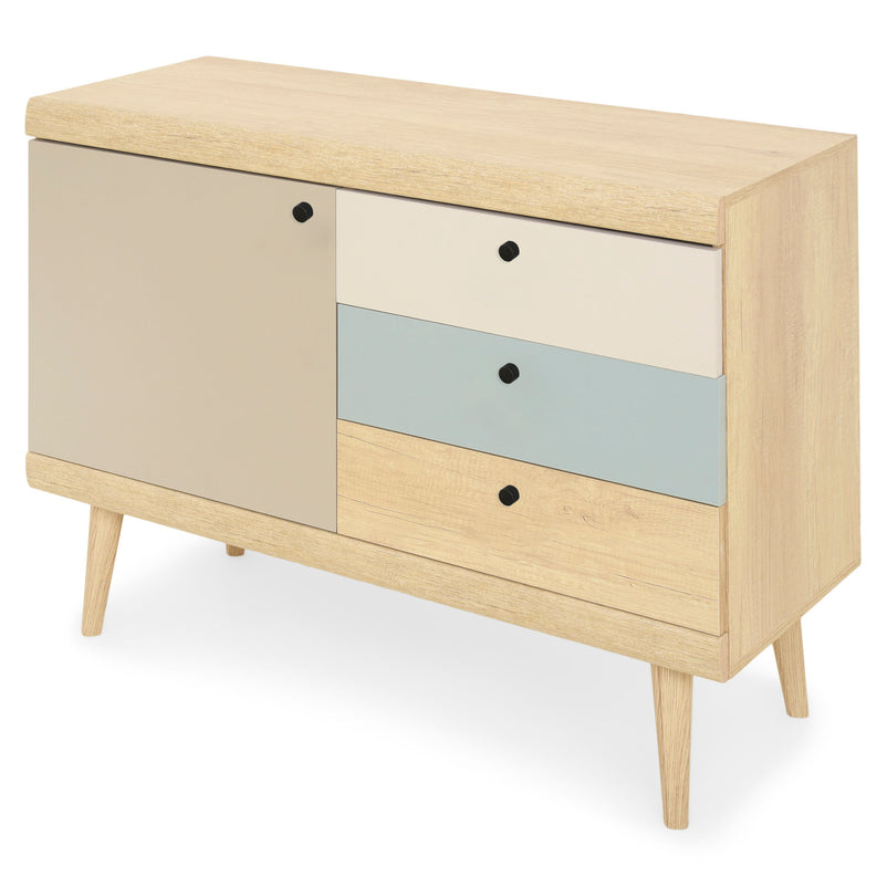 TALLINN Comodă 1 ușă, 3 sertare