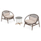 CIRCLE/ROYAL Set mobilier terasă/grădină, 2 fotolii și măsuță