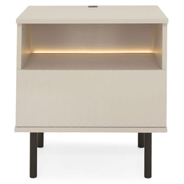 RACHEL Noptieră 1 sertar, LED și USB inclus