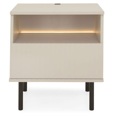 RACHEL Noptieră 1 sertar, LED și USB inclus