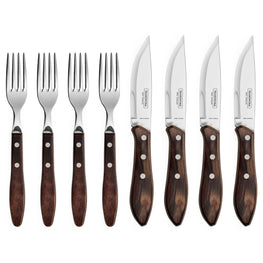 JUMBO Set 8 tacâmuri, cuțite și furculițe pentru friptură