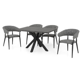 JAVA CERAMIC/NEXUS Set mobilier terasă/grădină, 4 scaune și masă