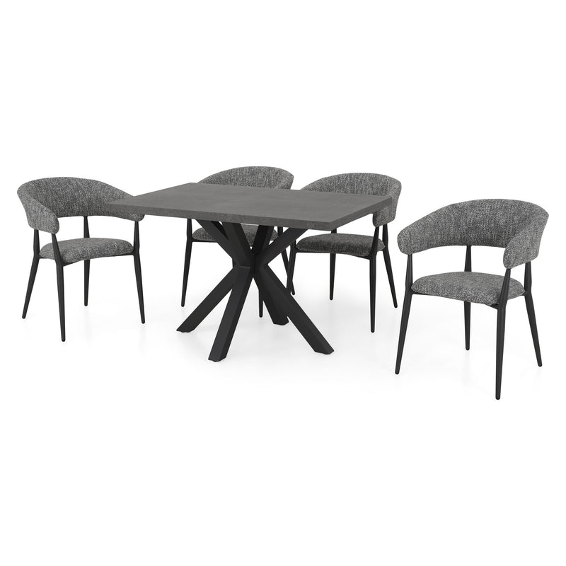 JAVA CERAMIC/NEXUS Set mobilier terasă/grădină, 4 scaune și masă