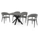 JAVA CERAMIC/NEXUS Set mobilier terasă/grădină, 4 scaune și masă