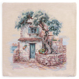 MEDITERRANEAN VILLAGE Pernă decorativă, 45x45cm