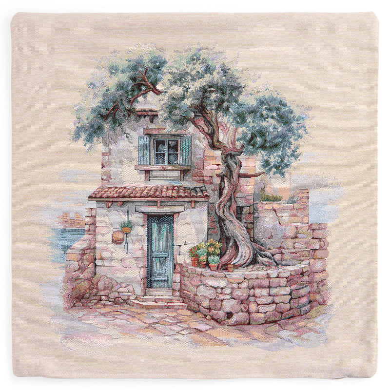 MEDITERRANEAN VILLAGE Pernă decorativă, 45x45cm