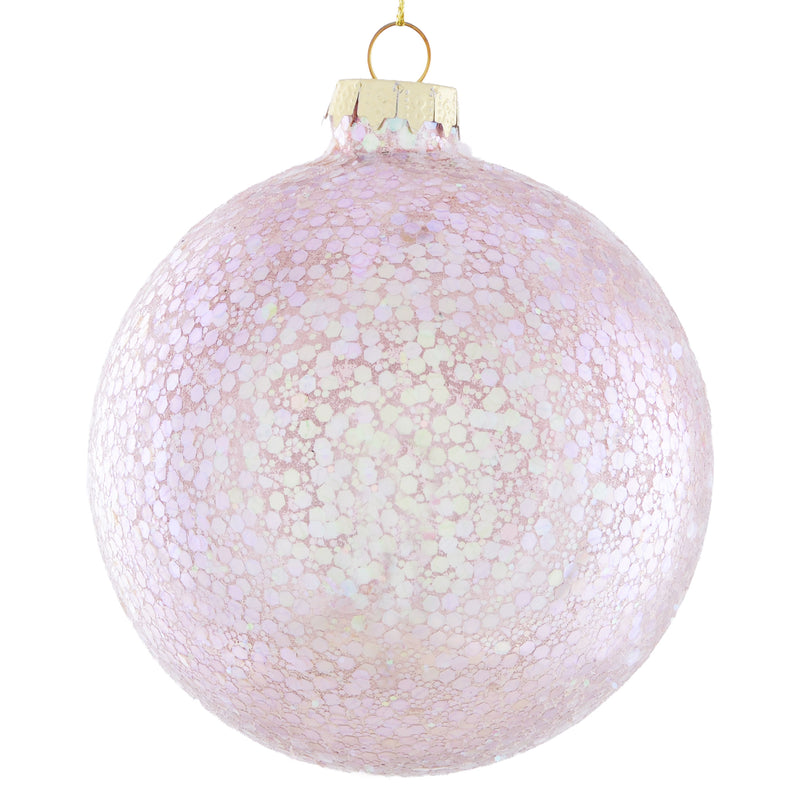 PINK Glob, sticlă, D.8cm