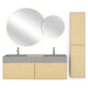 HEXIS Set mobilier baie, mască lavoar, lavoar, 2 oglinzi, dulap