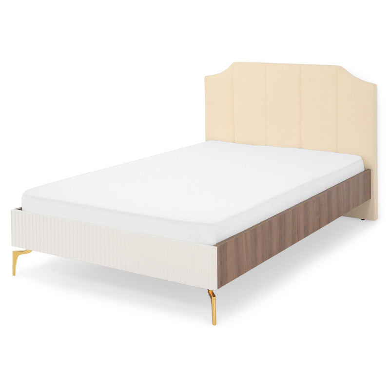 WAVE NOCE Pat copii, tapițat, 120x200cm, somieră inclusă