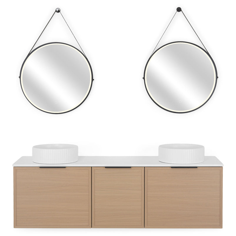 ARTEMIDE/HORIK/SANSA Set mobilier baie, mască lavoar, lavoar, top, 2 oglinzi, dulap