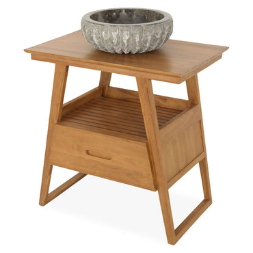 MIZU Set mobilier baie, mască lavoar și lavoar marmură