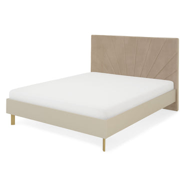 RING Pat cu tăblie tapițată 160x200cm, somieră inclusă