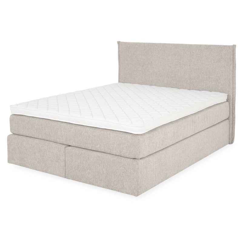 CARLINI Pat tapițat 160x200 cm, saltea și topper incluse