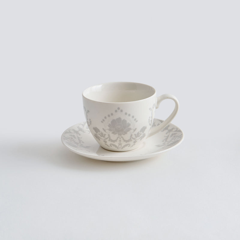 TIFFANY Set 4 cești și farfurioare, porțelan, 240ml