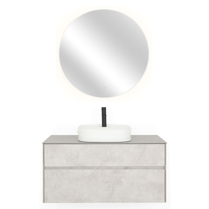 LAMINA Set mobilier baie, mască lavoar, top, oglindă LED, lavoar