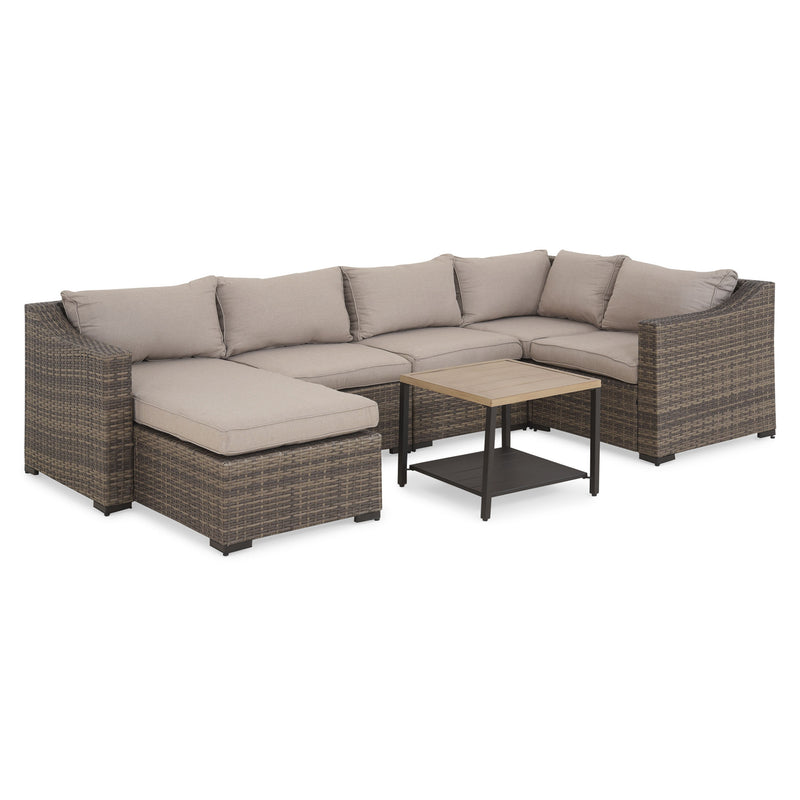 ELIAS Set mobilier terasă/grădină, colțar și măsuță